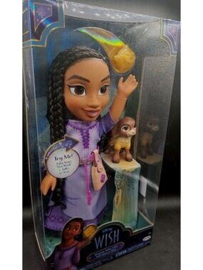 Disney Wish Singing Asha Doll Set With Valentino & Star - 20 Phrases And Light-U